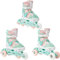 RAVEN 3in1 Inline Skates Triskates Rollschuhe Inliner für Kinder Mädchen verstellbar (Mireia, 30-33 (18,5cm-20,5cm))