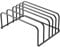 Gcroet Cutting Board Organizer 5 Slots Cutting Board Rack Stainless Steel Cutting Board Holder Stand Kitchen Cabinet Countertop Saving-Spacing Metal Cutting Board Rack For Cookie Sheet & Baking Sheet