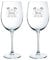 CALLE DEL REGALO Verres à vin personnalisés | 2 verres à vin de 580 ml