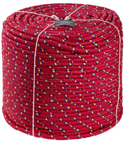 Douglas Marine Cima Rossa Ø 16 millimetri in Polipropilene da 250 metri - 16 Capi Multiuso, Resistente e Galleggiante - Ideale per Ormeggio, come Corda Generica, Passamaneria e Delimitazione