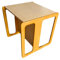 Dunorm - Wendehocker Kinder Sitzbank, 3 in 1 Montessori Tisch Sitzhocker Möbel, Kinderhocker Holz, Kinderstühle Handgefertigt Sperrholzmöbel (Sandgelb, Groß (L))