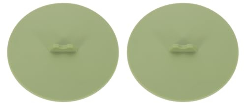sourcing map Silicone Cup Lids, 2Pcs Silicone Cup Covers, Reusable Anti-Dust Tight Seal Silicone Mugs Cover for Drink Cup, Glass Cup, Coffee Cup (Matcha Green)