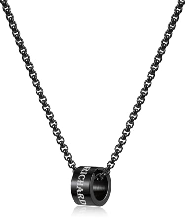 Zysta Namenskette Personalisierte Halskette mit Namen Kettenanhänger Edelstahl Kette mit Buchstaben Geschenk für Damen Herren