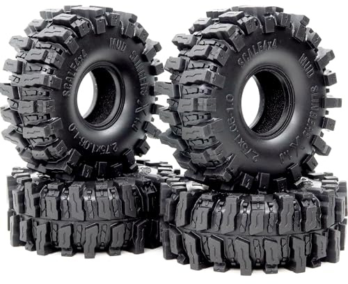 HOBBYSOUL 1.0 Crawler Reifen 70mm hoch 1.0'' Mud Slingers X superweicher klebriger Reifen für RC 1/24 SCX24 1/18 TRX4M Upgrades