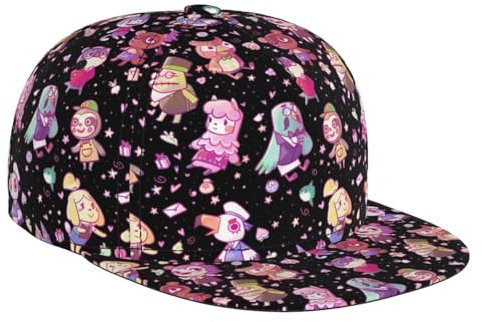 Cappello da baseball con animali dei cartoni animati per uomo donna cappello snapback stile hip hop visiera piatta visiera regolabile cappello da camionista da spiaggia, Animali dei cartoni animati
