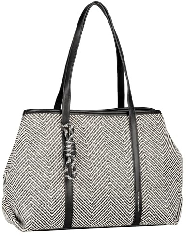 TOM TAILOR Mirelle Women's Shopper Shoulder Bag Zip Large Black