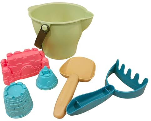 Strandspielzeug - Strandspielzeug für Kinder | Sandkastenspielzeug für Kinder | Sandkastenspielzeug Set mit Eimer, Rechen u