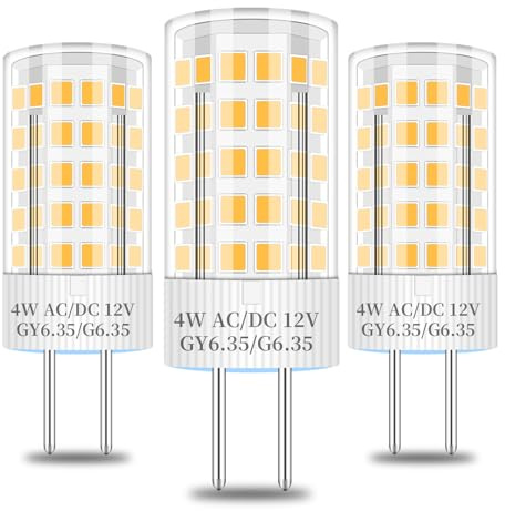 ASAIHKUN Gy6.35 Led 12V Warmweiß 3.5W Ersetzt 35W Halogenlampe 12V 40w Energiesparlampe JC Bi-Pin-Sockel 2-Stifte Glühbirnen Deckenlampe GY6.35 LED Lampe (3er Pack)
