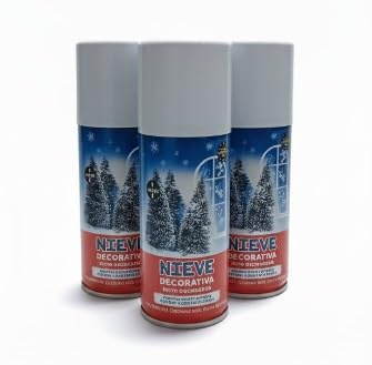 Droquimur.Spray de Nieve Decorativa 150 ml | Efecto Nieve Realista para Ventanas, Escaparates y Navidad | Fácil de Aplicar y Limpiar | Ideal para Decoración Festiva (3 Unidades)