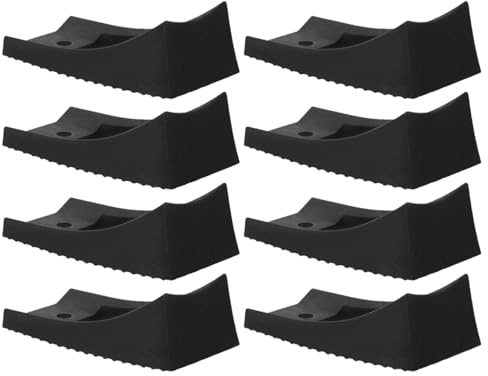 DIYEAH 8 Stück Stuhlbeinschoner für Schlittenstühle Kunststoff Schwarz | Bodenschutz Gegen Kratzer, Rutschfestes Design FüR Mehr StabilitäT, Schwarz