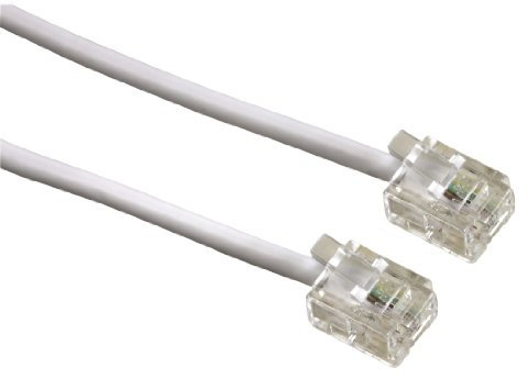 Hama Câble réseau (RJ11, modulaire, connecteurs mâles 6p4c, 6m) Blanc