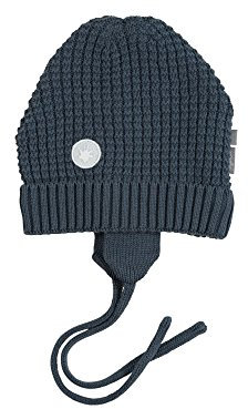 Sigikid Baby-Jungen Strickmütze, Mütze, Blau (Dark Slate 392), S (Herstellergröße: 38/40)