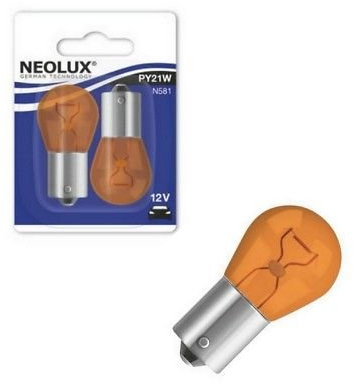 NEOLUX N581-02B PY21W 12V 21W BAU15s GELB BLINKER BLINKLEUCHTEN Blister 2 Stück NEOLUX® by OSRAM