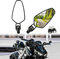 Motorrad Lenkerende Seitenspiegel 7/8 22mm Aluminiumlegierung Lenker Rückspiegel für Scooter Cruiser Sport Bike(Schwarz)