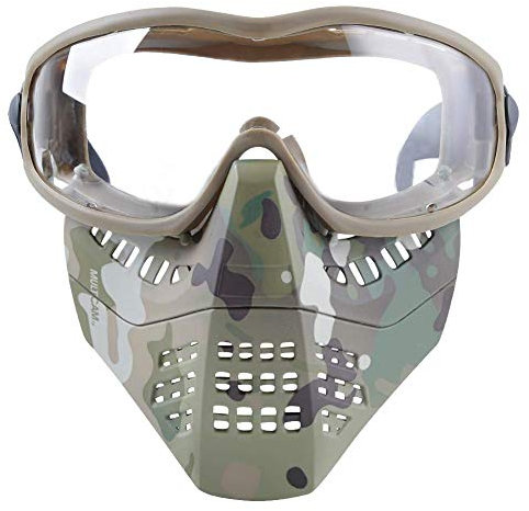 Tactical Ant Shape Maske mit Abnehmbarer Schutzbrille für Airsoft Paintball Halloween Motorrad Schutzmaske