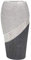 Dekohelden24 Edle Moderne Deko Designer Keramik Vase in Silber-grau massiv, Silbergrau, 31 cm