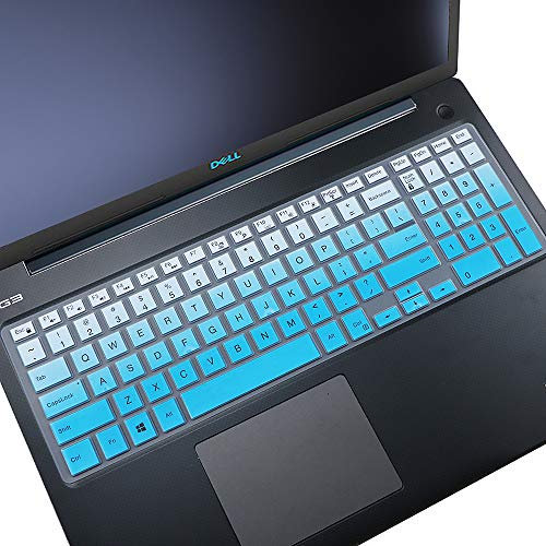 Tastaturabdeckung für Dell G3 G5 G7 15,6 Zoll Serie/Dell Inspiron 15 3000 5000 7000 15,6 Zoll / 17,3 Zoll Dell Inspiron 17 5000 und 7000 Series Tastaturschutz (mit Ziffernblock), Ombréblau