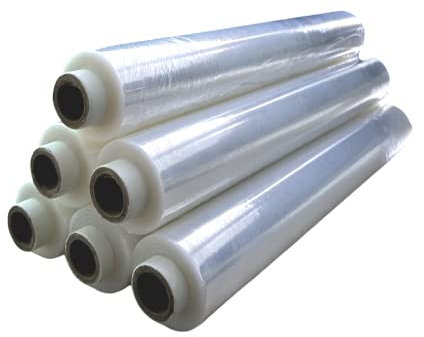 REQUISITE NEEDS Heavy Duty Shrink Wrap Roll Cling Film Packaging 400MM x 250M (Pack Of 6) (Clear)