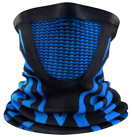 ENONEO Schlauchschal Mundschutz Halstuch Herren Damen Atmungsaktiv Gesichtsmaske Radsport Elastisch Fahrrad Schal Winddicht Ski Sturmhaube Motorrad Bandana Nackenwärmer Sport Laufschal Laufen (Blau)