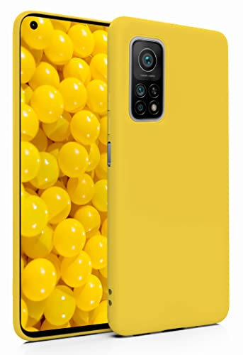 MyGadget Silikon Hülle für Xiaomi Mi 10T Pro - robuste Schutzhülle TPU Case Slim - Silikonhülle Back Cover - Ultra Kratzfest Handyhülle Backcover - Matt Gelb
