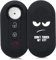 Cover chiave compatibile con Fiat Lancia con 3 tasti pieghevole - Guscio protettivo coprichiave morbido silicone TPU - Don't touch my Key bianco/nero