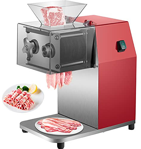 VEVOR Trancheuse Électrique, Trancheuse Verticale à Jambon, Trancheuse Charcuterie en Acier Inox (3,5mm)