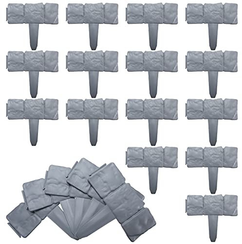 SanSanYa Garten Landschaft Einfassung Grauen Steineffekt Zaun Rasen Palisade DIY Dekorative Garten Landschaft Grenze für Garten Rasen Blumenbeet (10)
