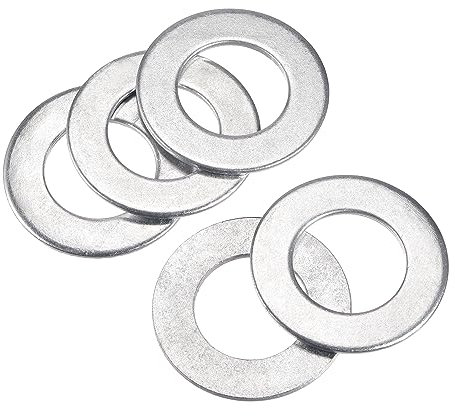 sourcing map 60mm x 34mm x 3mm Carbono Acero Plano Arandela para Tornillo Perno 5uds