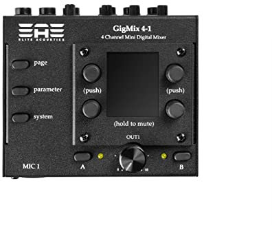 Elite Acoustics Engineering GigMix 4-1, kompakter 4-Kanal Digitalmixer mit LC-Display