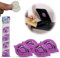 HOVUK® 4Pcs Purple Leave Shaped Bin Freshener, Lavender Dustbin Scent Air Freshener, Swing Pedal Air Fragrance Self Adhesive, Odour Remover for Kitchen Dustbin