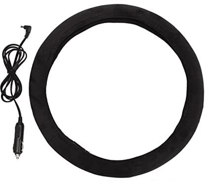 12 V Heizbarer Lenkradbezug - Lenkradhülle,Lenkradbezug im Winter , Beheizbar Für Zubehör Für Auto, Van, LKW