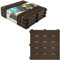 Terrassenfliesen Balkonfliesen Klicksystem 30x30 cm 6er Set 0,54 qm Bodenfliese aus Gummi Bodenbelag Braun