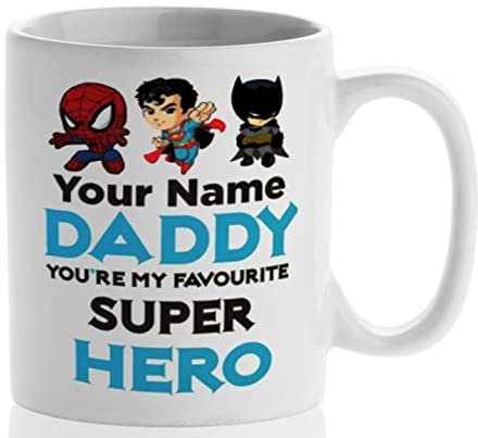 Gift Hub - Superhero Cups are The Best Daddy Gifts - Superhero Mug and Father’s Day Gifts for dad from Son and Daughter Funny Tea Mug - Coffee Mug to Birthday Daddy