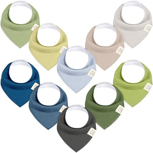 KeaBabies Baby Bandana Sabber-Lätzchen für Mädchen - Super saugfähiges Bandana-Lätzchen aus Bio-Baumwolle - Baby Sabber-Lätzchen - Lätzchen fürs Zahnen (Brave)