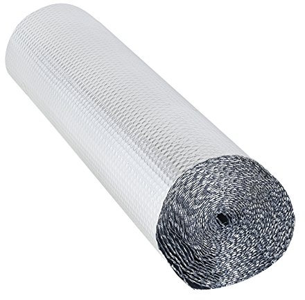 Panana 0.6m Wide Shed Log Double Aluminium Bubble Foil Insulation Loft Wall Home Wall Shed (0.6m*20m), Silver