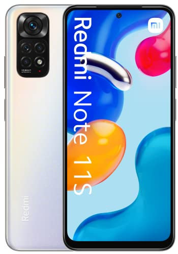 Xiaomi Redmi Note 11s - Smartphone 6Go+128Go, Écran AMOLED 90 Hz, 108MP, Quad-caméra, Charge Rapide 33W, 5000mAh, Blanc Perle