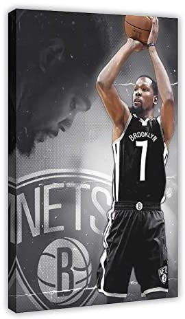 RIPEX Kevin Durant Poster Basketball Bild Leinwand Poster Schlafzimmer Dekor Sport Landschaft Büro Zimmer Dekor Geschenkrahmen Stil 50 x 75 cm