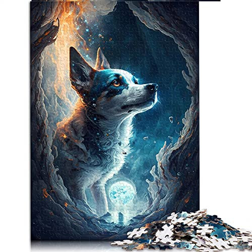 1000 Teile Puzzle Jack Russell Terrier Hundepuzzle Papppuzzles Puzzle für Sommerliebhaber (Größe 26x38cm)