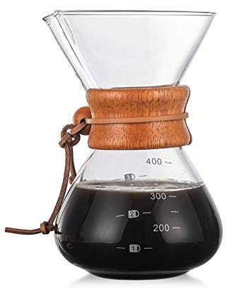 HWSY Moka-Kanne, Kaffeekanne aus Glas, Großhandel, hochtemperaturbeständige Kaffeemaschine, Espresso-Kaffeemaschine mit Edelstahl-Filterkanne, 400 ml ohne Filter (400 ml ohne Filter) Interesting