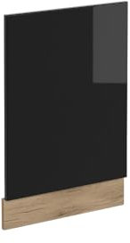 Vicco façade R-Line, Noir Haute Brillance/Chêne de Force doré, 45 cm sans Plan de Travail