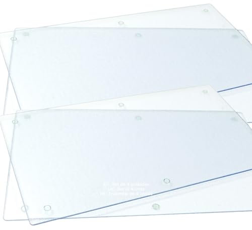 JOCCA - Set 4 Unidades Cubre Vitrocerámica/Cristal Templado/Protector Placa Cocina/Protección Vitrocerámica/Tabla de Cortar/Corta, Sirve, Protege/Resistentente al Calor (4 Unidades)