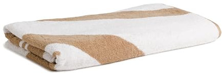 Möve Beach Blume Strandtuch 80 x 200 cm aus 100% Baumwolle, Snow/Wood
