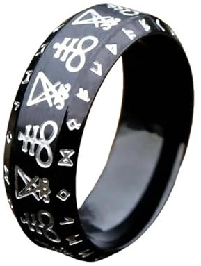 WEAV Neue Gothic Lucifer Satan Siegel Des Satans Siegelringe Punk Siegelringe Männer Und Frauen Heidnischer Schmuck Vintage