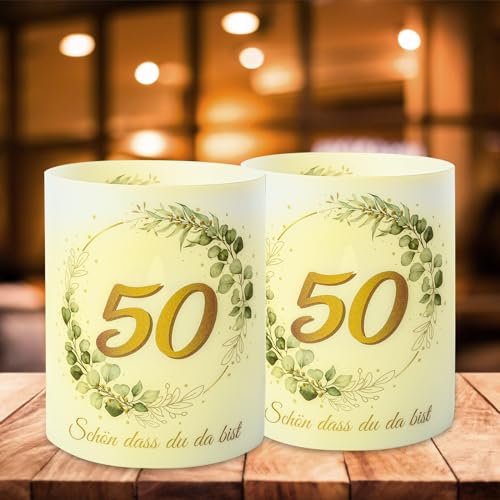TGFIX 12Pcs Windlicht Tischdeko Gold Hochzeit Schön DASS du da bist Goldene Hochzeiten Tischdeko 50. Hochzeitdeko Teelichter Deko Tischdeko zum 50 Jubiläum Geeignet für Teelichter oder Kerzen