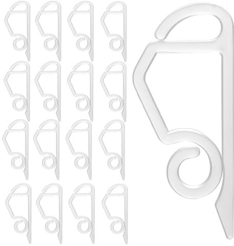 happymas 50x Halter für Lichterketten & Clips für Lichtvorhang Halterung & Befestigung - Haken & Dachrinnenhaken an Weihnachten