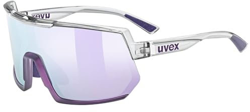 uvex sportstyle 235 - Sportbrille für Damen und Herren - 100% UVA-, B, C Schutz - konstraststeigernd - clear-met purple - one size