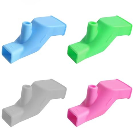 LQIOACU 4 Stück Wasserhahn Verlängerung Silikon - Kinder Wasserhahn Aufsatz für Badezimmer, Küche, Händewaschen und Gesicht