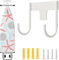 TJ.MOREE Ironing Board Holder Wall Mount, Ironing Board Hanger, Ironing Board Holder, Iron Board Hook Wall Mount, for Laundry Rooms 5 Inch,White (White)