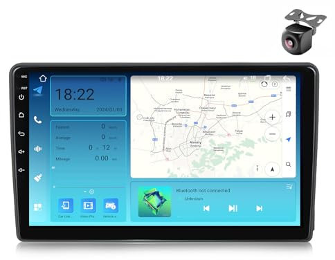 Android13 Autoradio per Ford Mondeo S-max Focus C-MAX Fiesta Transit Fusion 2 DIN Stereo Car Tablet Pollici Schermo MP5 Lettore Multimediale Receiver GPS con FM SWC QLED Carplay (M500S 8core 4+64G)