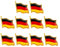 10 Stück Deutschland Flaggen Anstecker,Nationale Abzeichen Badge,Deutsche Flagge Pin,Kleine Flaggenknopfnadeln,Deutschland Nationalflagge Metall Brosche,Deutschland Anstecknadel aus Metall und Emaille